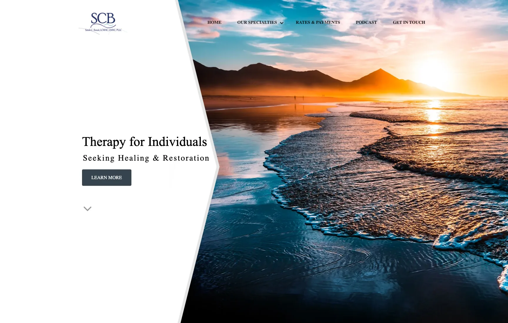 Sarah C. Benoit therapist website