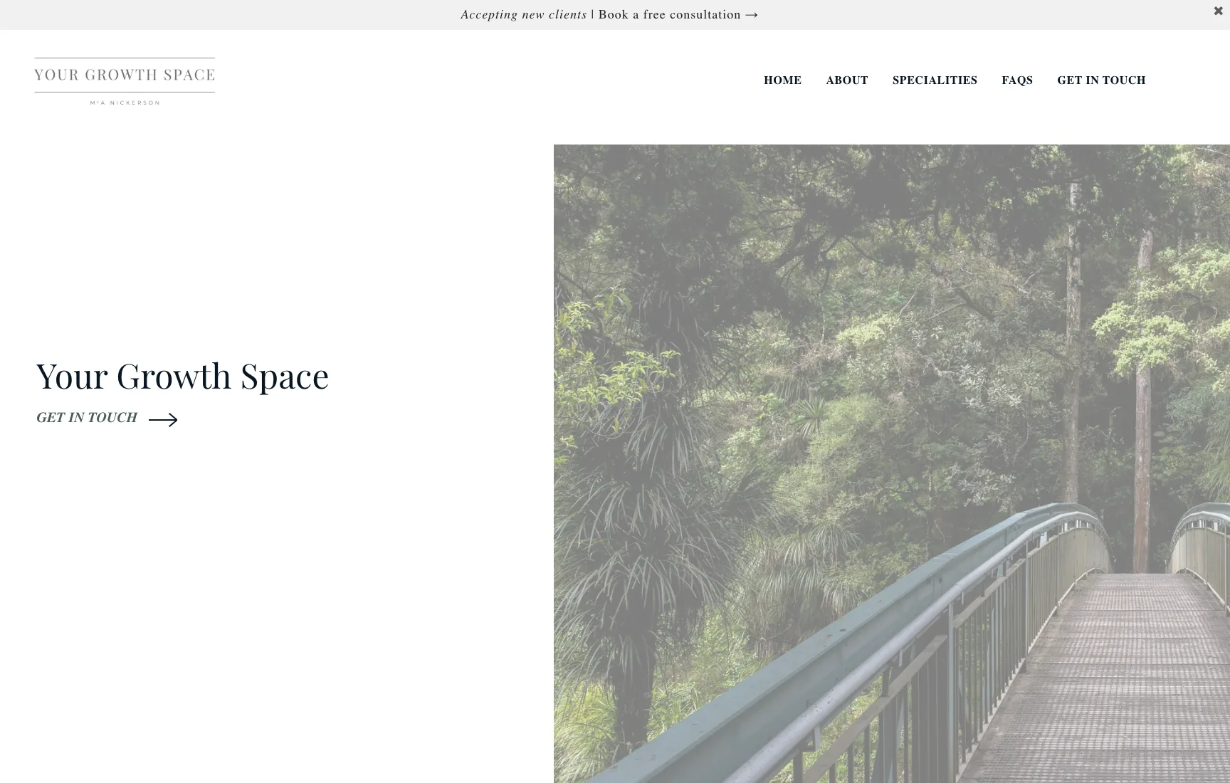 Your Growth Space therapist website